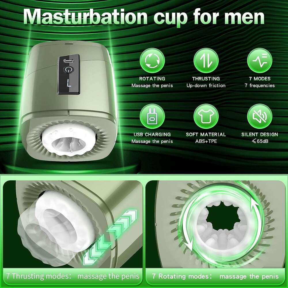 LCD Automatic Male Masturbator Telescopic Rotation Vagina Masturbation Adults Sex Toys for Men Piston Open-ended Mastubators Cup