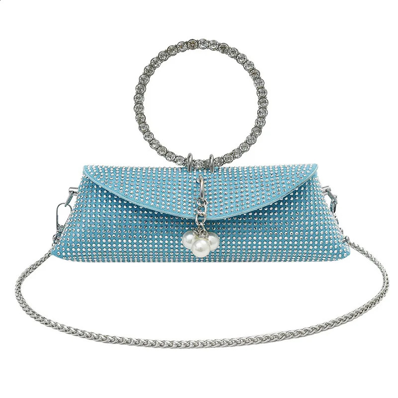 Diamond Handbags For Women Wedding Party Handle Bag Bling Rhinestone Prom Bridal Sparkly Evening Clutch Square Bags Tote 240729