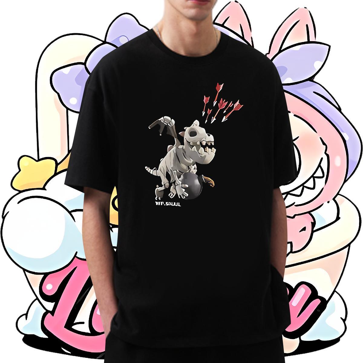 Wholesale Tshirts 100% Cotton 230g Sport dinosaur Custom Print Oversized O Neck Short Sleeves DIY Customized Mens T Shirts Tees