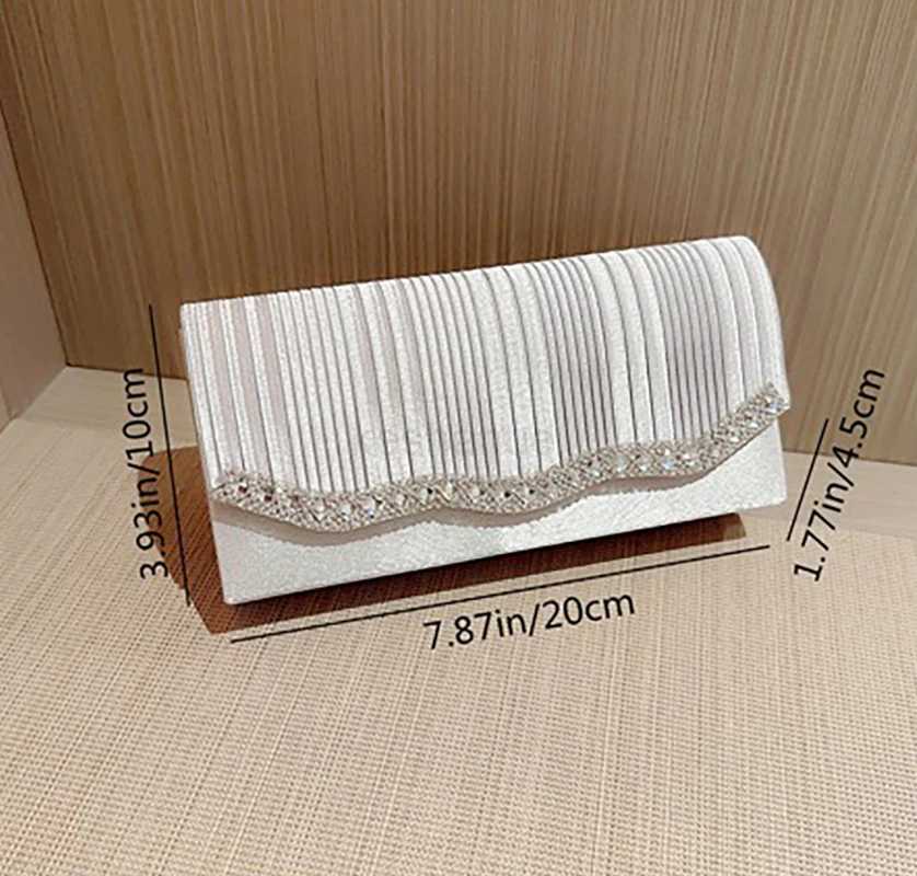 Fashion Womens Diamond Evening Bag Glitter Chain Clutch Bag Wedding Party Banquet Shoulder Bags Ladies Elegant Envelope BagXJ240729