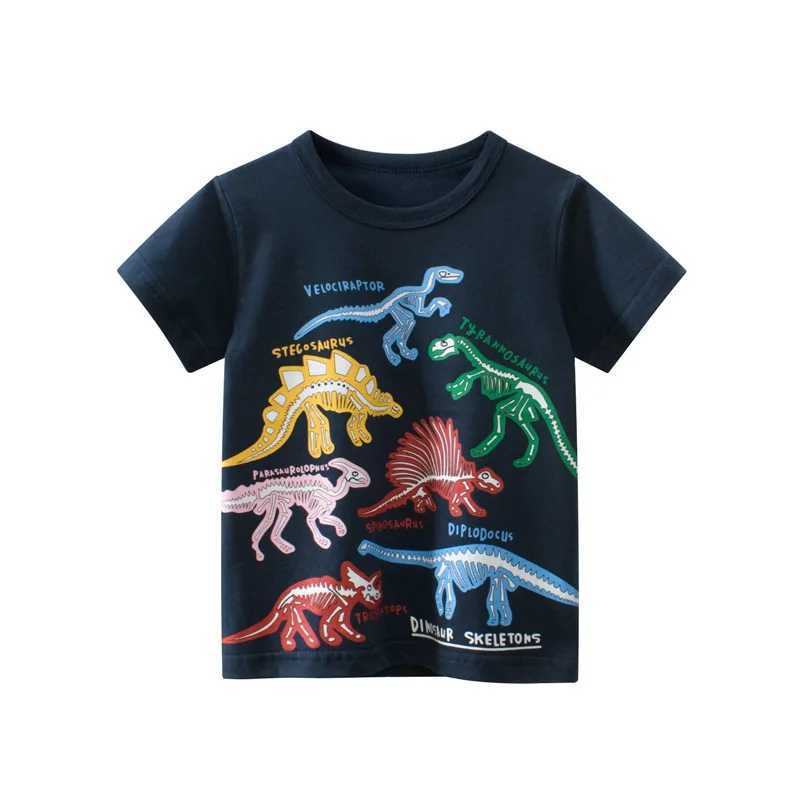 T-shirts 2-8T Toddler Kid Baby Boys Clothes Dinosaur T Shirt Infant Top Summer Short Sleeve T Shirt Cotton Childrens Tee Shirt OutfitsL24729