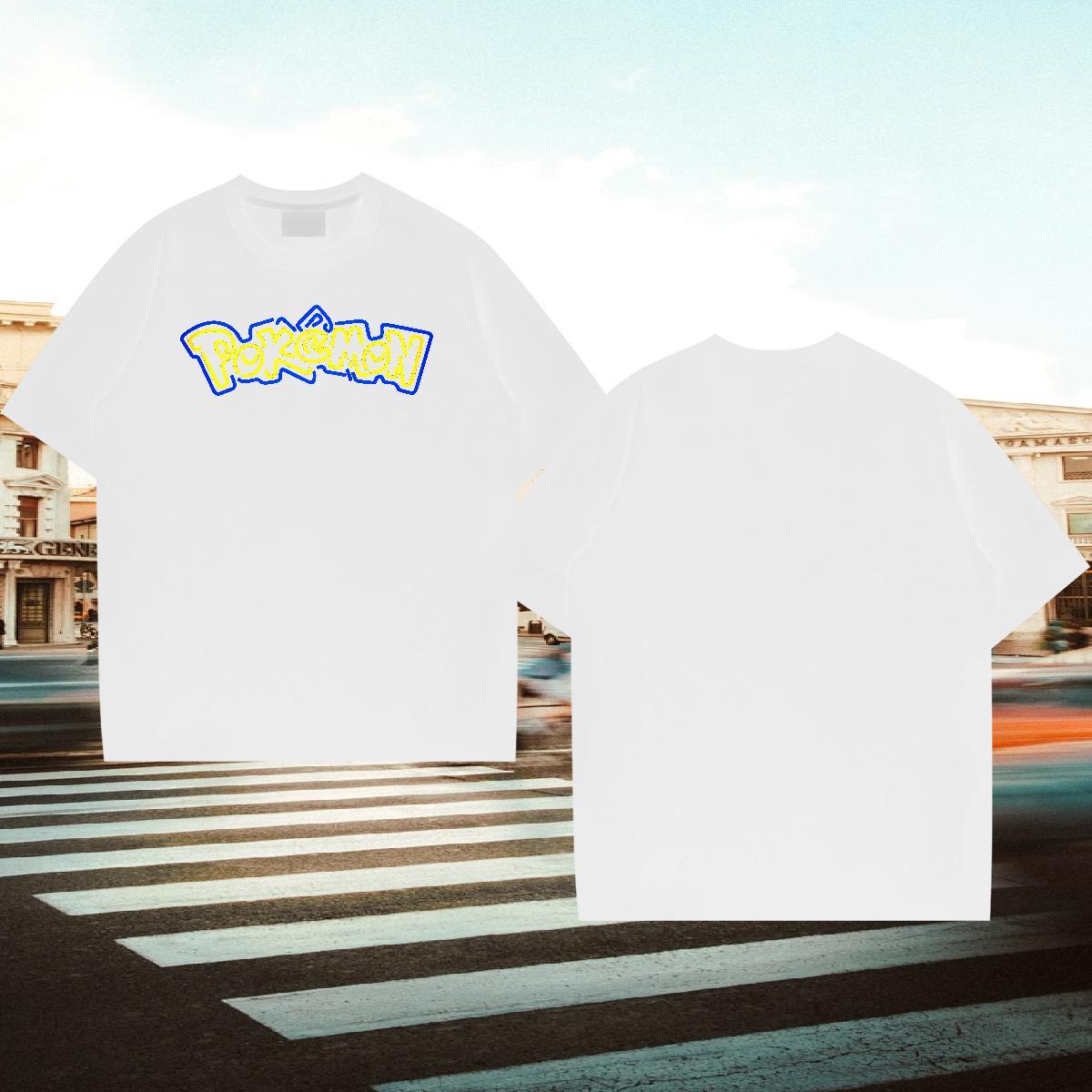 Popular Couples T Shirts 230g Cotton Hip Hop Street letter White Plus Size O-Neck Short Sleeve Brand T-Shirts for Men Tees