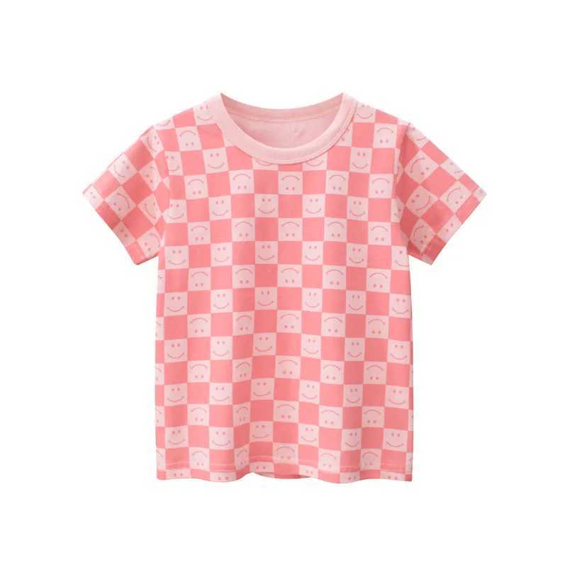 T-shirts 2-8t Cotton Kid Tshirt Toddler Kid Baby Girls T Shirt Summer Infant Clothes Short Sleeve Loose Tee Shirt Childrens OutfitsL24729