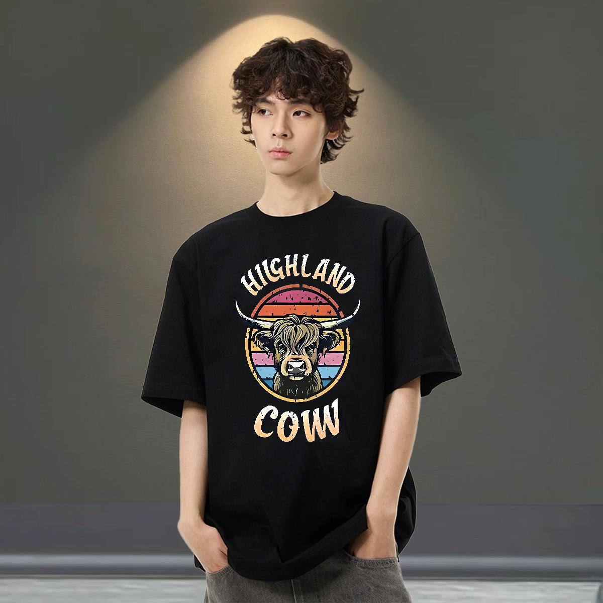 Designer Men Tops Tees 100% Cotton 230g Street wear Hip Hop cow Oversized 3XL 4XL Breathable Crew Neck New Designer T-Shirts Tees Shirts
