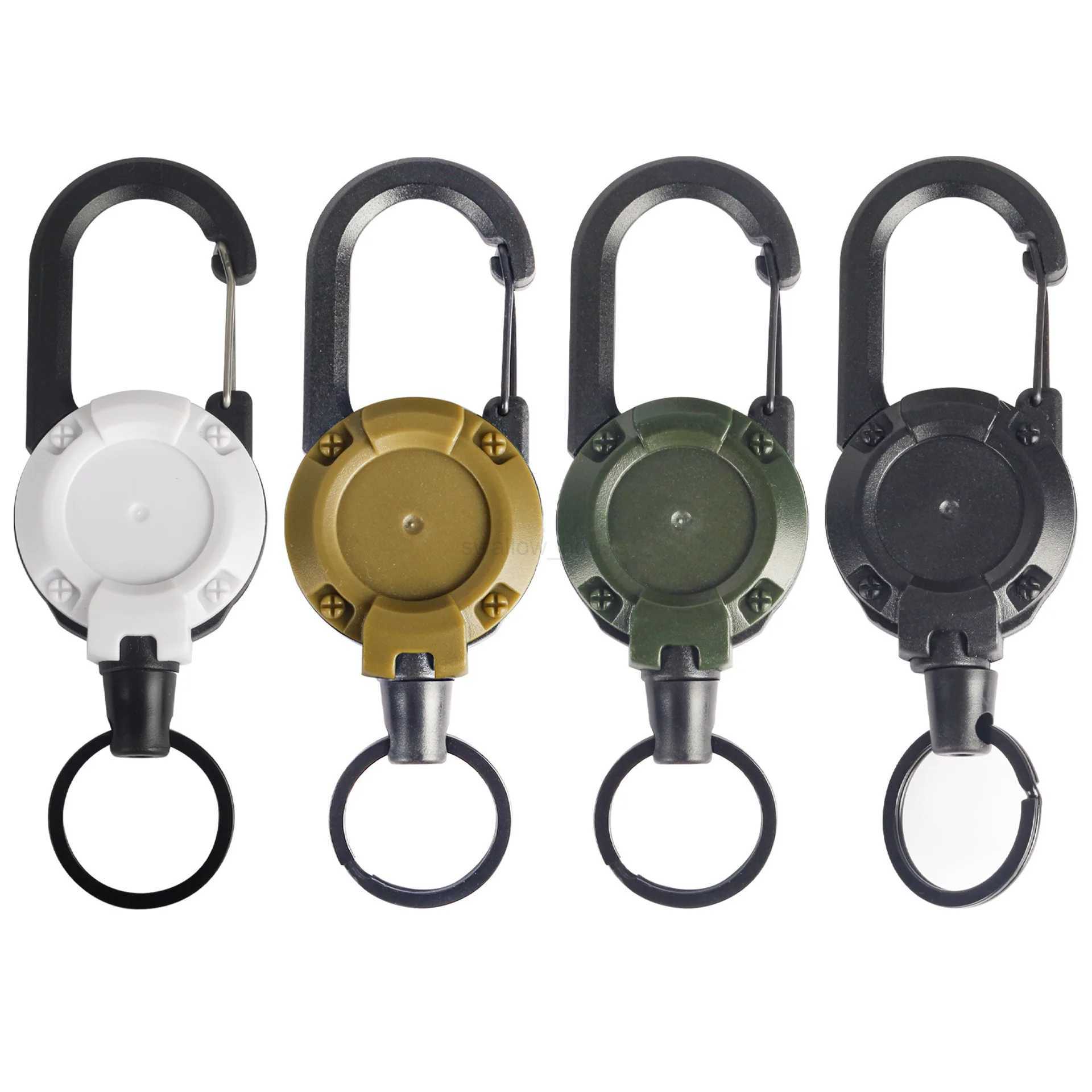 1Pcs Anti-theft Metal Easy-to-pull Buckle Rope Elastic Keychain Sporty Retractable Key Ring Anti Lost Yoyo Ski Pass ID CardL240729