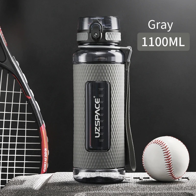 UZSPACE Sport Water Bottles BPA Free Portable Gym Antifall Leakproof Large Capacity Fitness Kettle Tritan Plastic Drink Bottle 240729