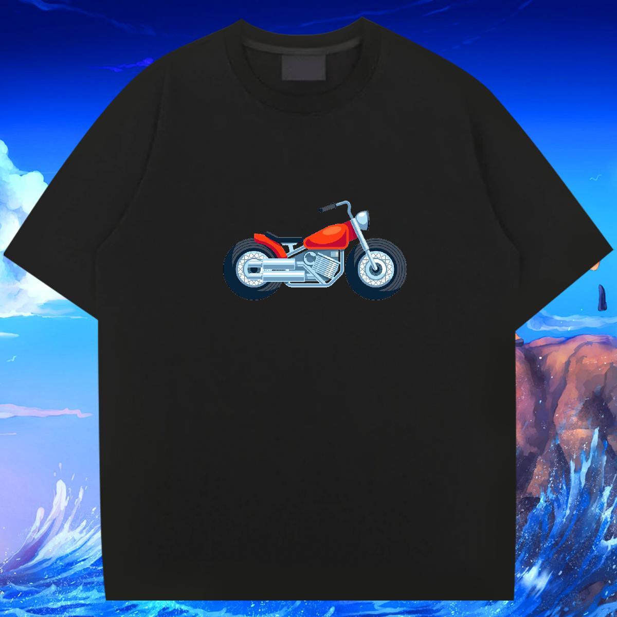 TOP Quality Mens Tshirts 230g 100% Cotton Daily Wear Motorcycle White Plus Size Round Neck Short Sleeve Fashion Casual T Shirt For Man Tees Shirts