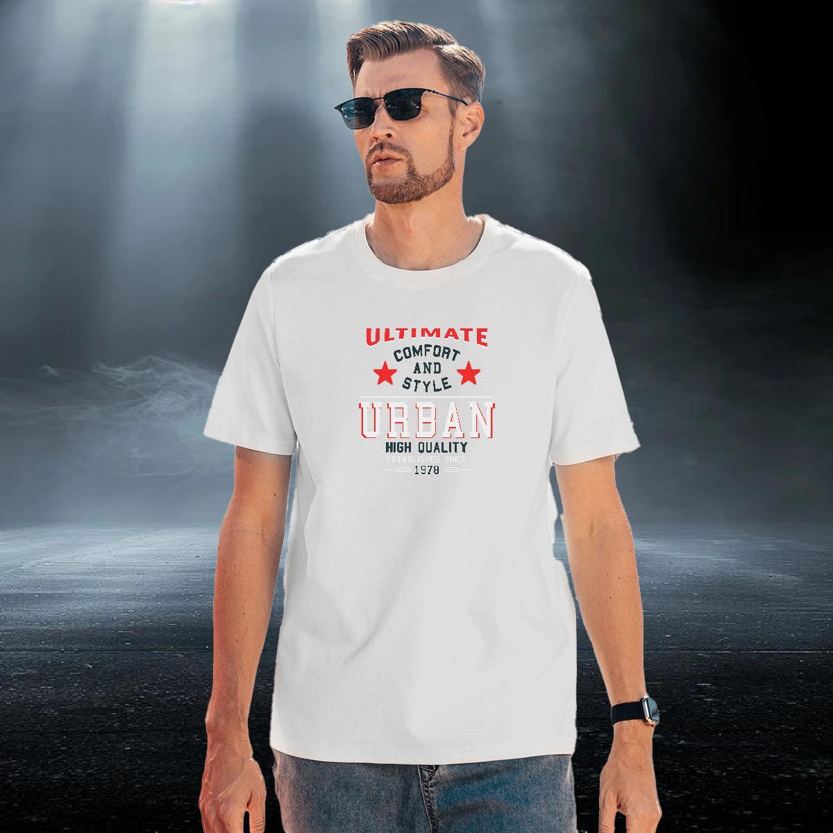 Cool Design Mens Tshirts 100% Cotton 230g Hip Hop Street letter DIY Printed Breathable Crew Neck Fashion New Man T Shirts Tops
