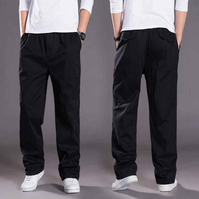 Alobee Mens Cargo Pants Summer Spring Cotton Work Wear In Large Size Casual Climbing Joggers Sweatpants Hombre Trousers 240822