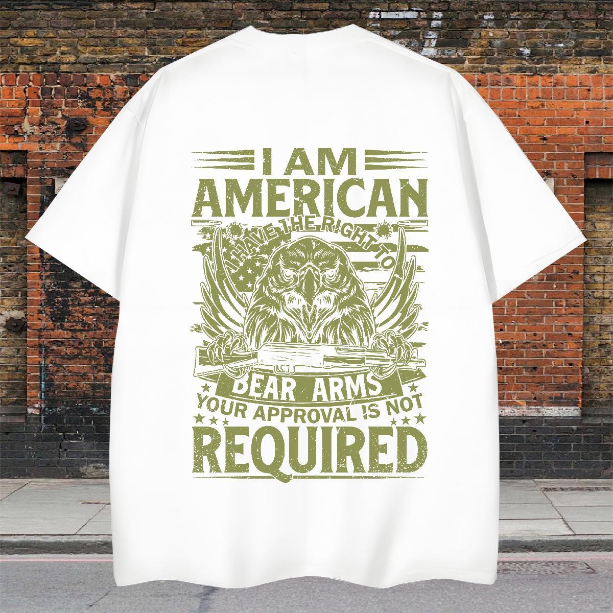 TOP Quality Mens Tshirts 230g Cotton Casual eagle Custom Cartoon Breathable Soft Fashion Design T Shirts Men Tees