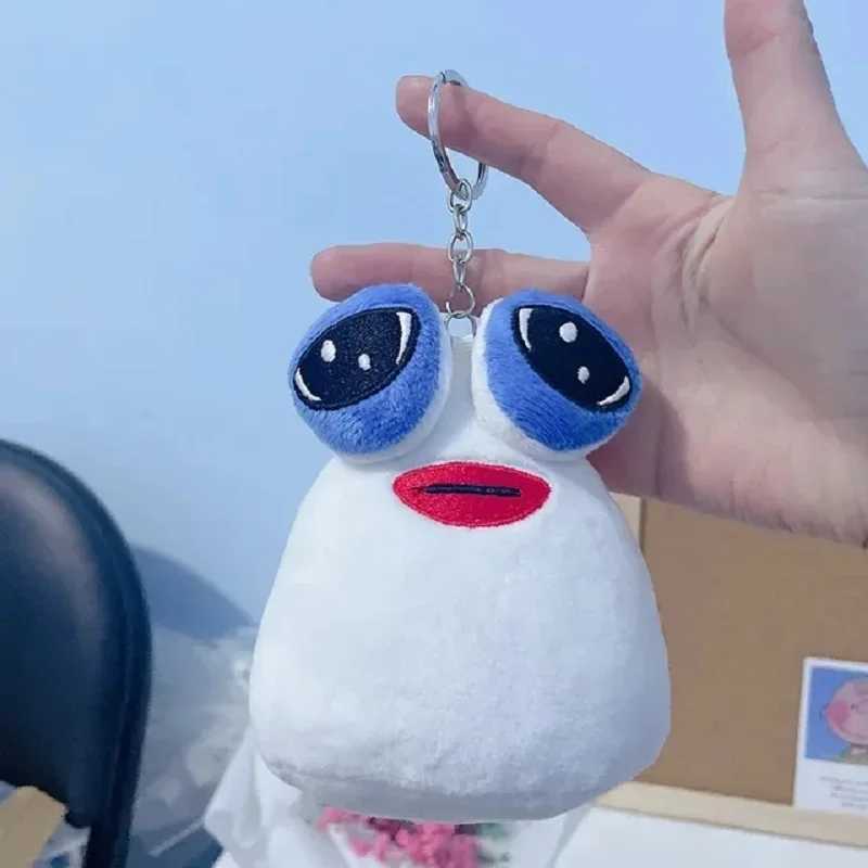 Hot 10cm Game My Pet Alien Pou Plush Keychain Furdiburb Emotion Alien Plushie Stuffed Animal Pou Doll For Kids Birthday GiftL240729