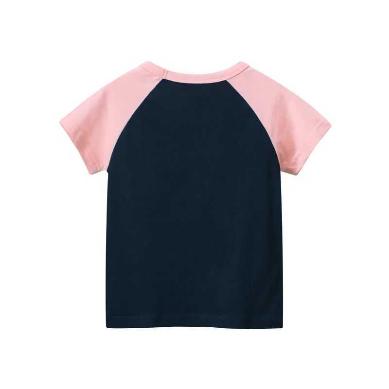 T-shirts 1-9T Flower Girls T Shirt Toddler Kid Tshirt Cotton Summer Clothes Short Sleeve Floral Tee Top Cute Sweet Infant T Shirt OutfitL24729