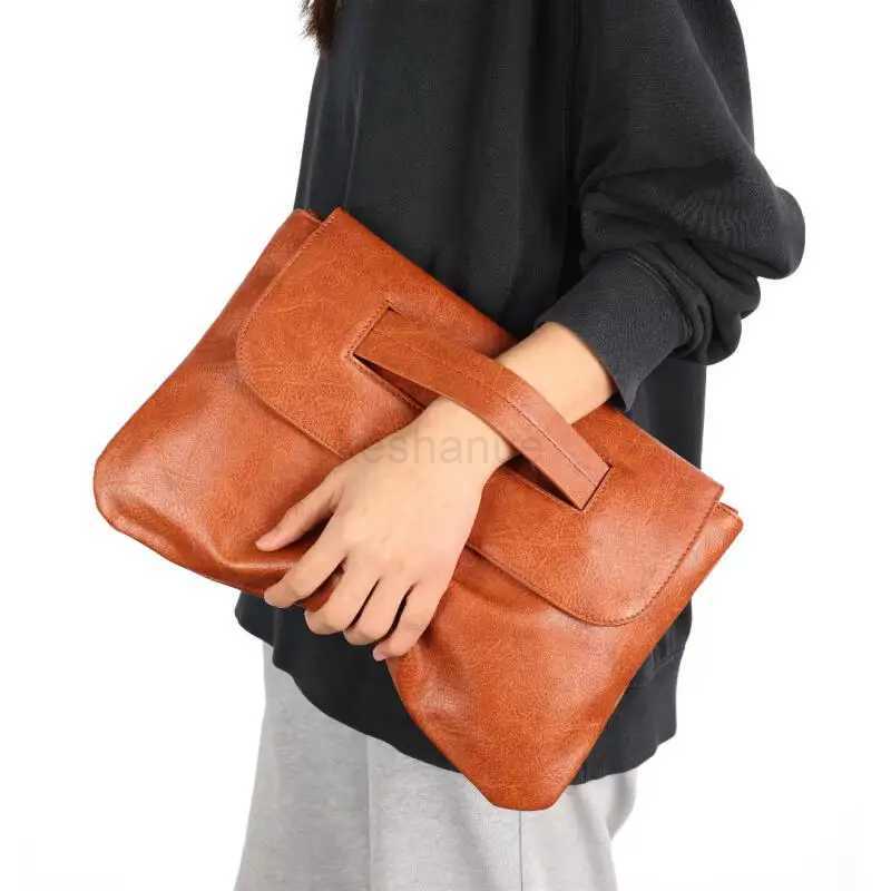 Womens Clutch Bags Solid Color PU Leather Envelope Bags Ladies Commuter Business Large Capacity Handbags Banquet Party BagsXJ240729