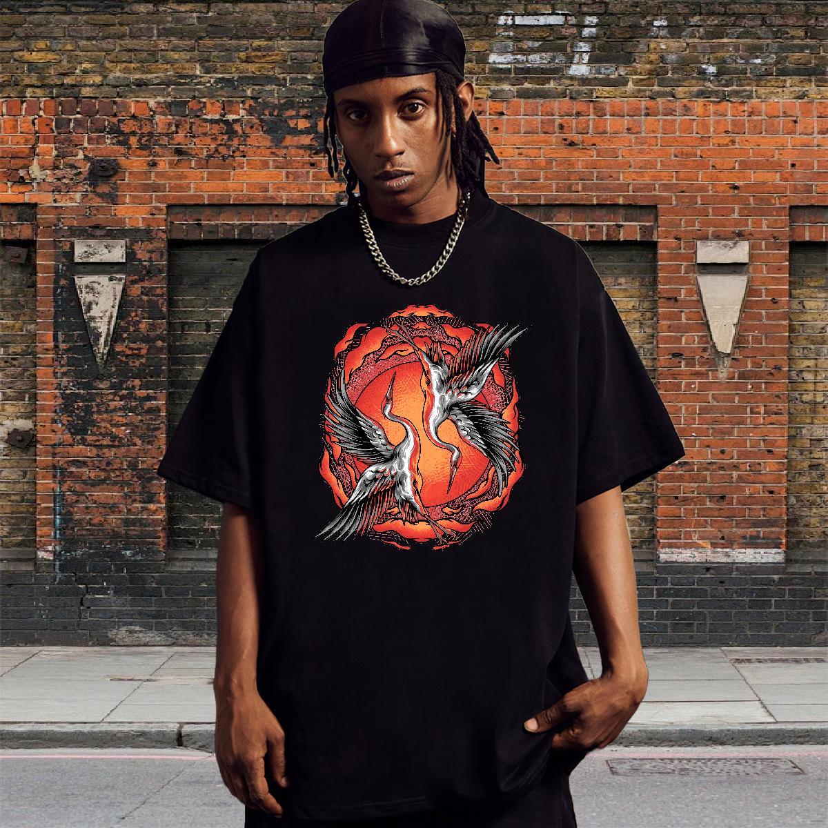 Soft Men Tops Tees 230g 100% Cotton Street beautiful DIY Printed Breathable Soft Factory Direct Men T Shirts Clothings
