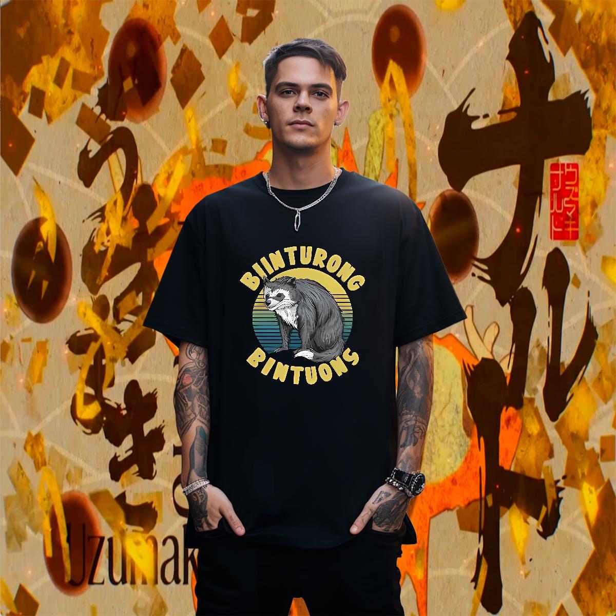 Free Shipping Men Tshirts 230g Cotton Outdoor fox Customized Breathable Crew Neck 2024 Summer T shirt Wear