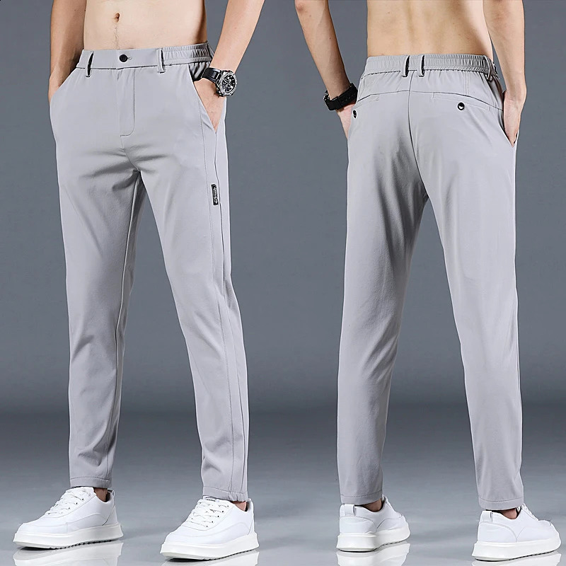 Spring and Autumn Mens Golf Slim Fit Pants High Quality Elastic Fashion Trend Versatile Casual Breathable Pants Three Colors 240729