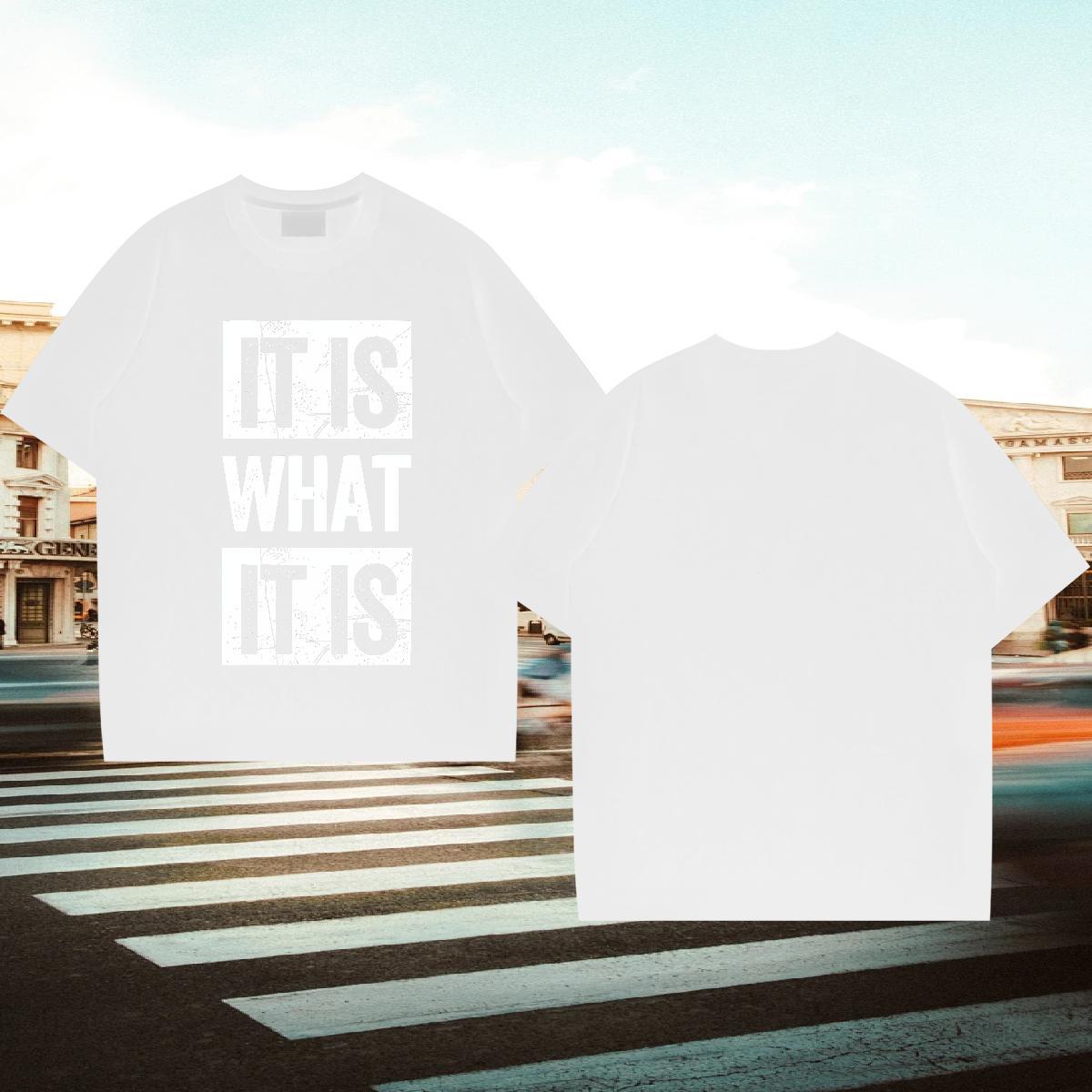 Comfortable Men Tees 230g Cotton Outdoor letter Custom Printed Crew Neck New T Shirts Men Polos