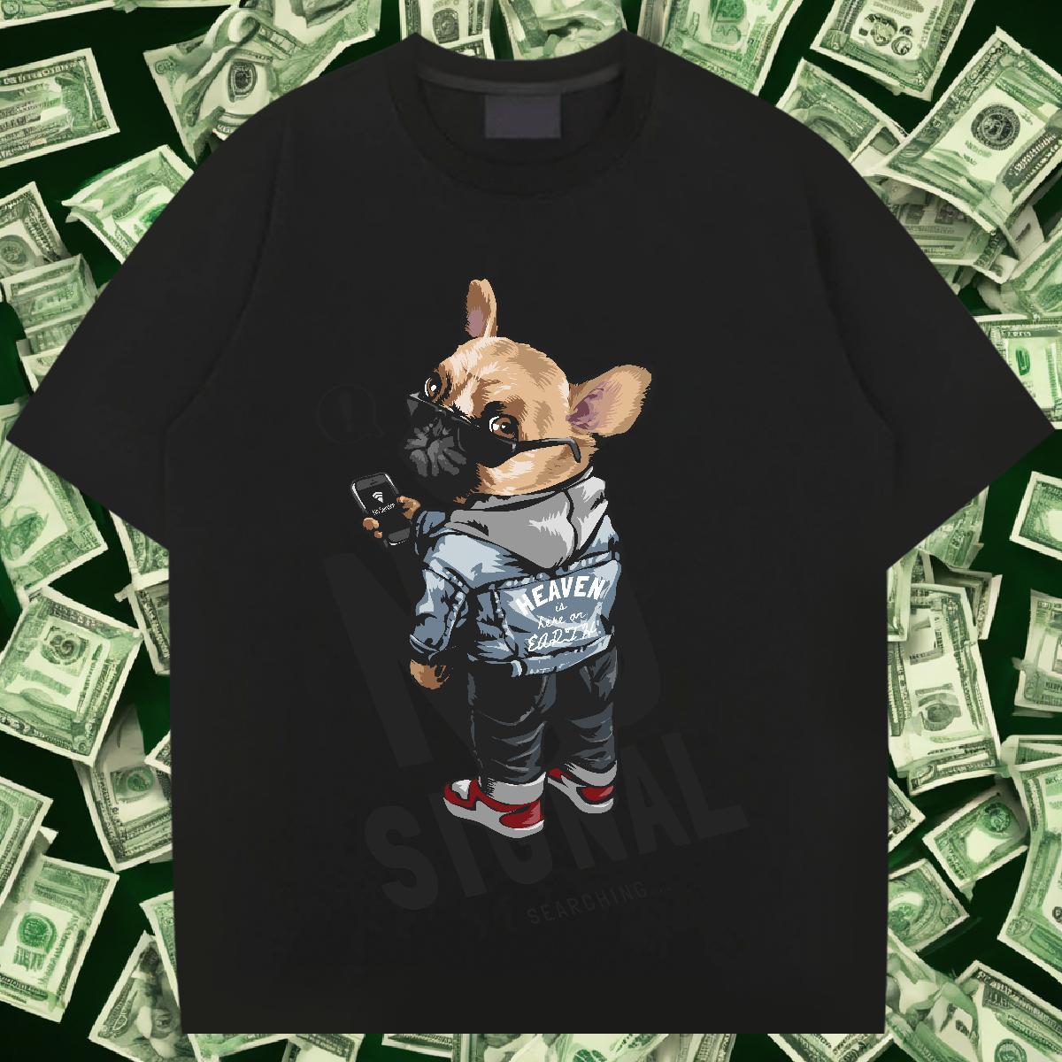 Wholesale Men Clothes T-Shirt 100% Cotton 230g Anime Printing Street dog Custom Print Plus Size Round Neck Short Sleeve Fashion Designer Mens T Shirts