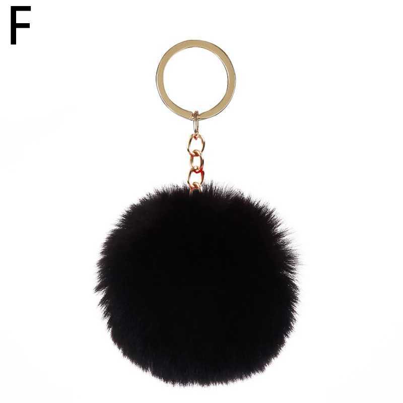 Fluffy Keyrings Soft Plush Charm Buckle Faux Colorful Rabbit Pompom Keychain Ball for Women and Girls Bag Pendant Jewelry DIYL240729