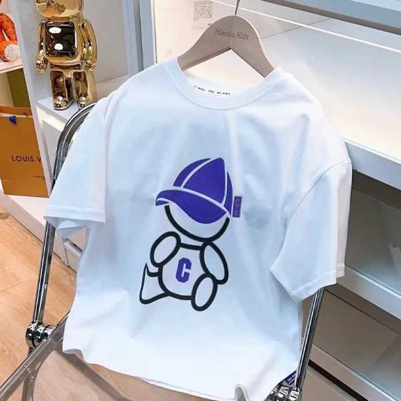 T-shirts Summer Cool Kids Boy Casual Tops Cartoon Print Trendy Childrens T-shirt Short Sleeve European And American Style Toddler TeesL24729