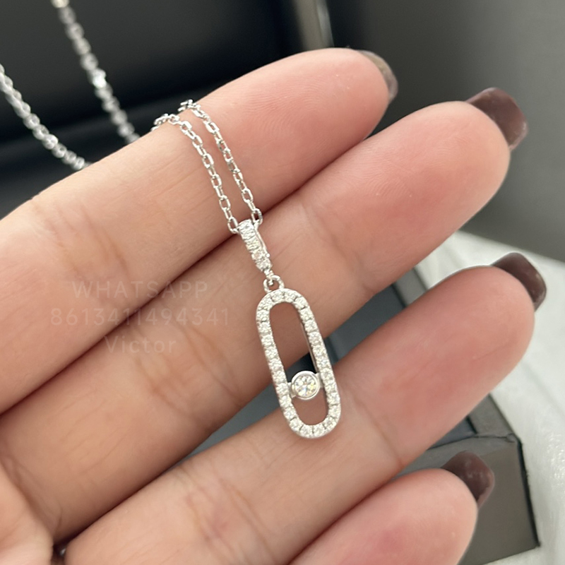 necklace for woman designer diamond Sterling Silver luxury 925 silver Gold plated 18K European size jewelry highest counter quality with box 012