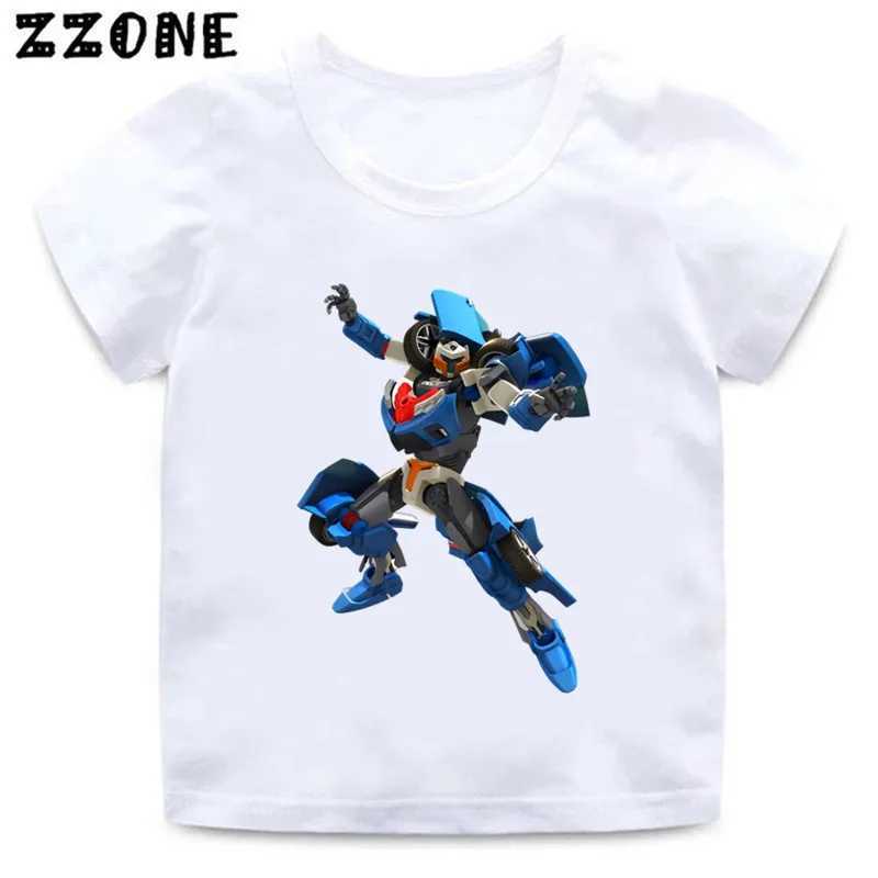 T-shirts Tobot Evolution Transformer Robot Car Print Kids T-Shirts Girls Clothes Cartoon Baby Boys T shirt Summer Children Topsooo2179L24729