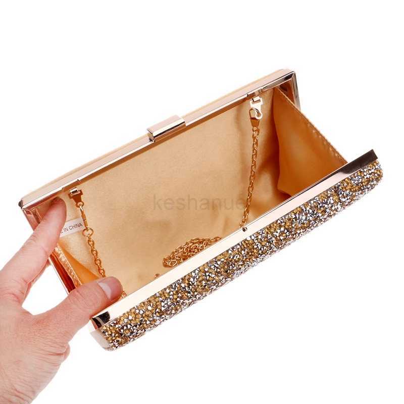 Women Bag Evening Clutch Bag Diamond Sequin Wedding Clutch Purse and Handbag Party Banquet Chain Shoulder BagXJ240729