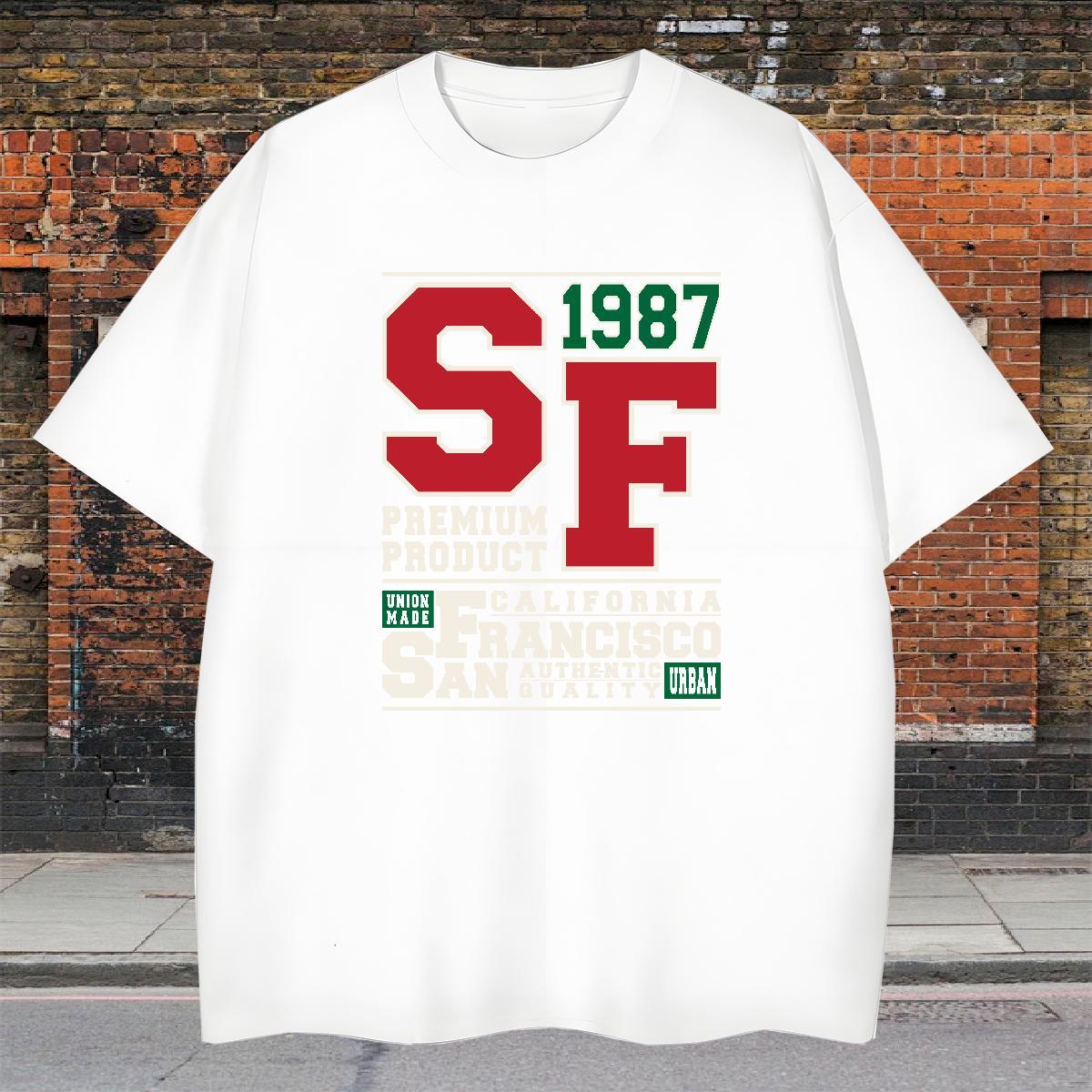 Soft Men Tops Tees 230g 100% Cotton Street Casual letter DIY Logo Oversized Round Neck Short Sleeve Brand T-Shirts for Men Polos