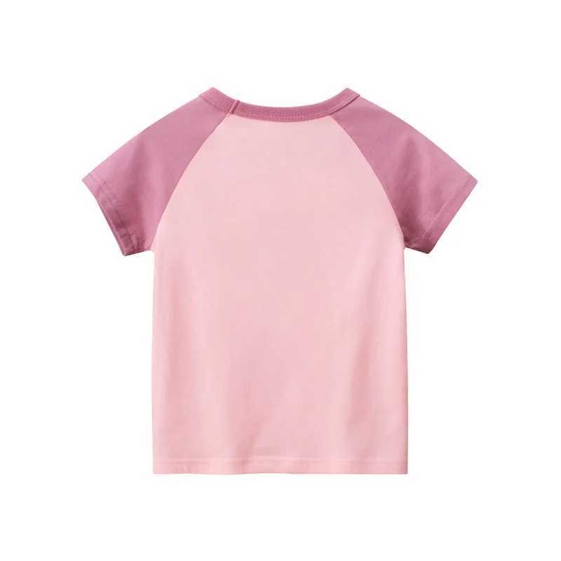 T-shirts 1-9T Infant Girls Tshirt Dog Print Cotton Infant Tee Top Summer Toddler Kid Baby Girls Clothes Cute Sweet Childrens TshirtL24729