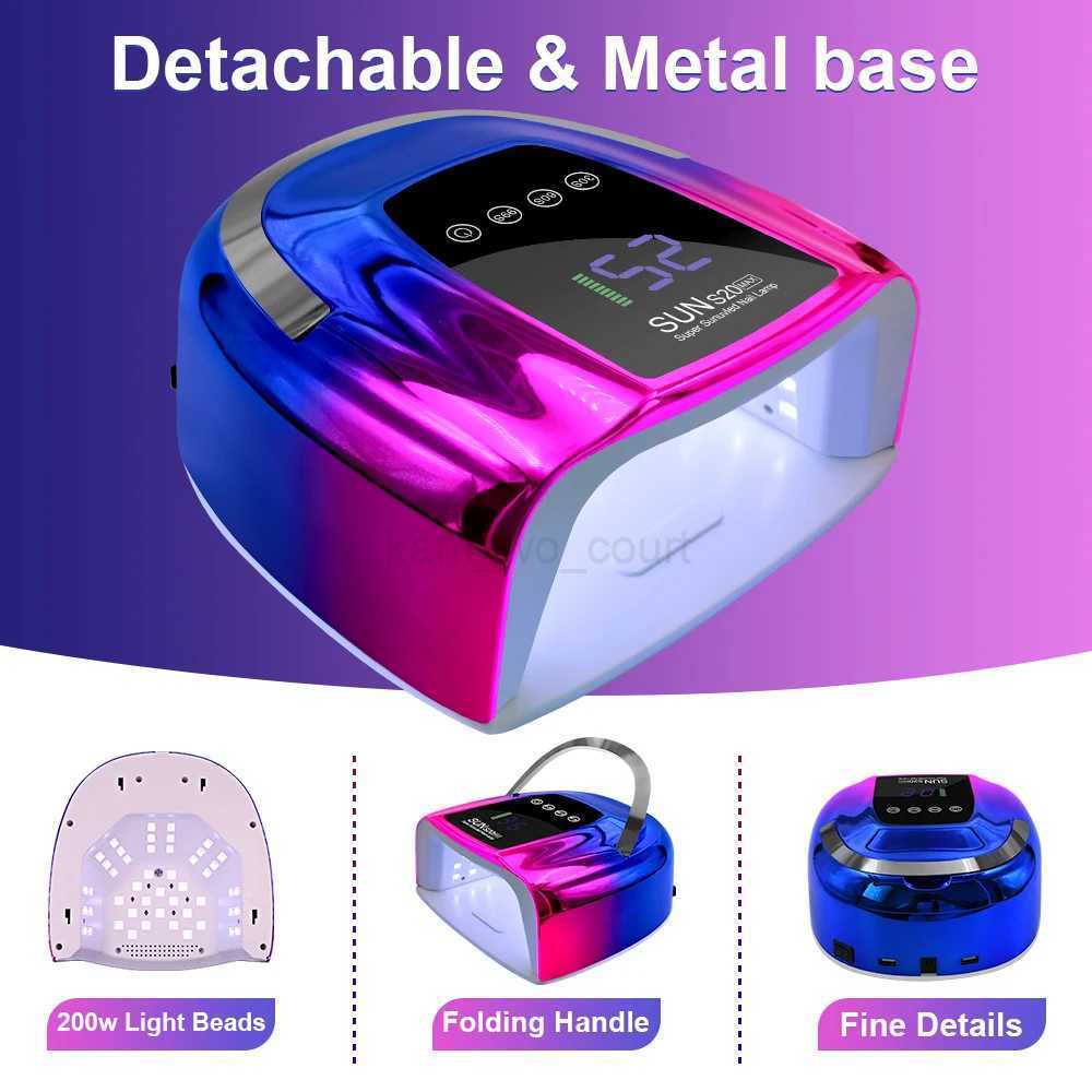 Cordless Rechargeable UV LED Nail Lamp With LED Display Wireless 48LEDS Nail Drying Lamp For Curing All Polish Gel Salon ToolsM240729