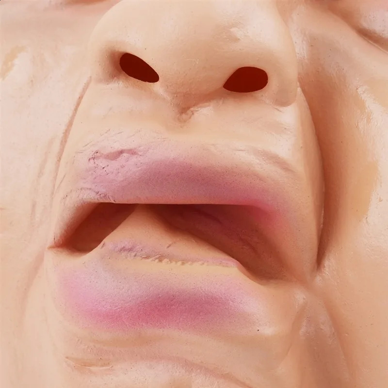 Halloween Party Horror Cosplay Costume Props Scary Latex Creepy Happy Crying Baby Mask Full Head Masquerade Adult Kids Cosplay 240729