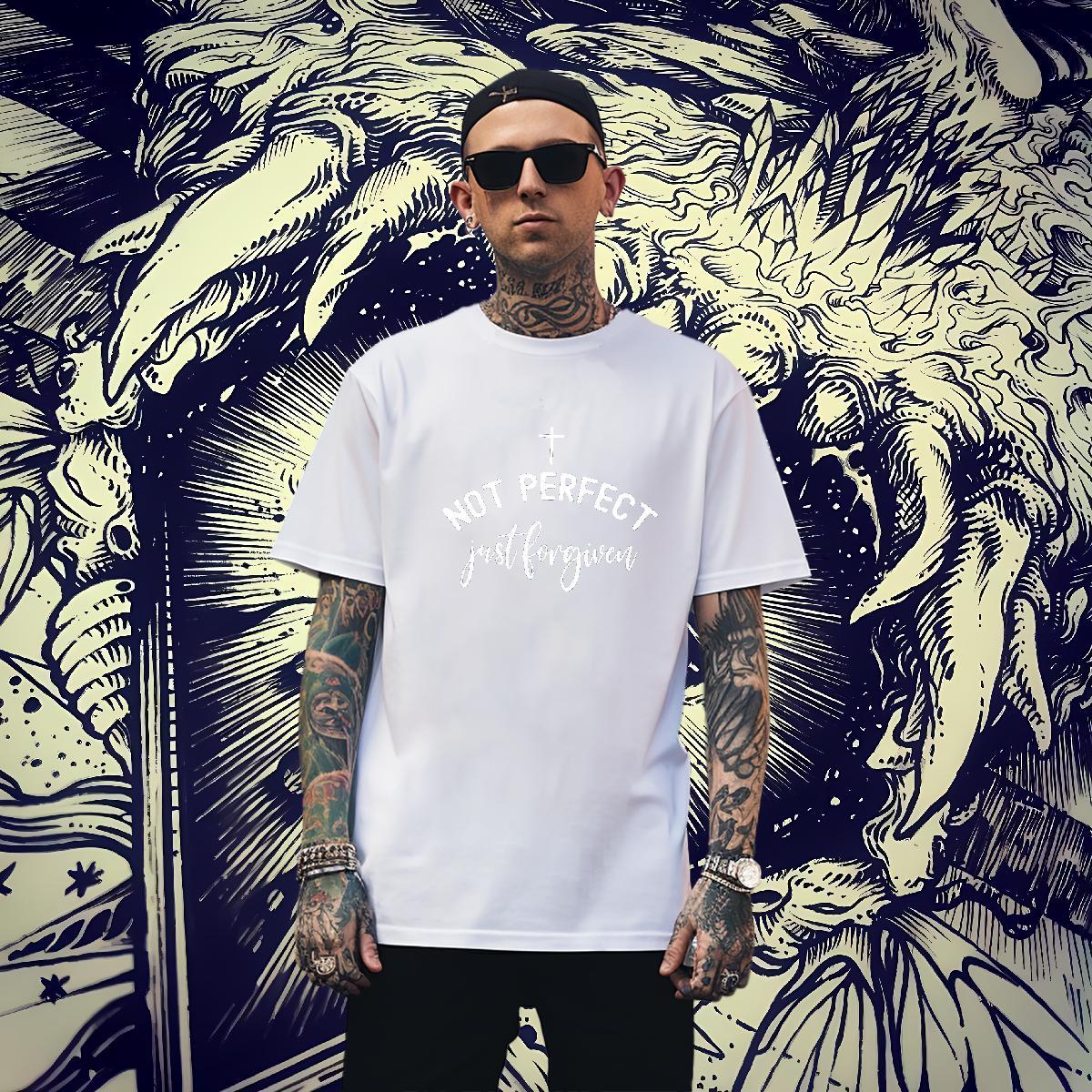 Cool Tshirts 230g Cotton Daily Outfit letter DIY Printed Breathable Short Sleeve Casual New T Shirts Men Clothes