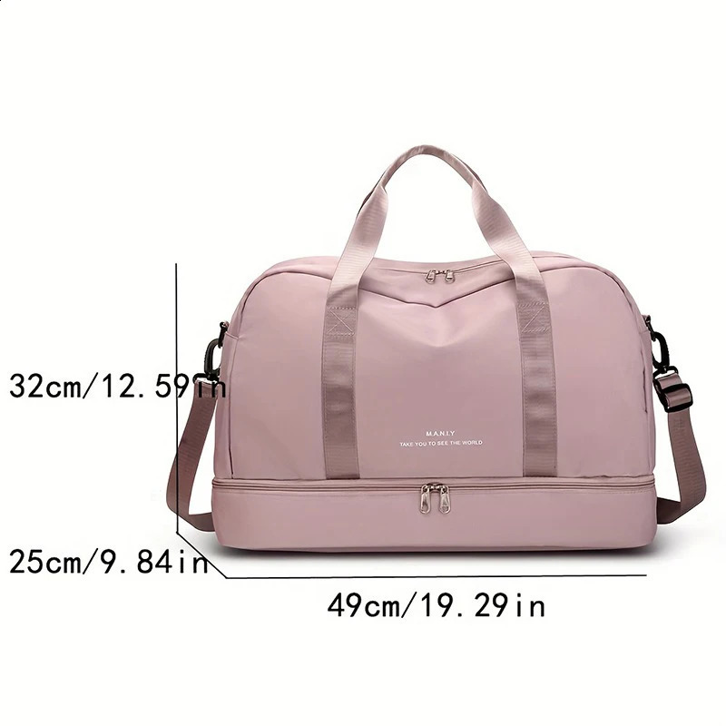 Women Travel Duffle Luggage Bag Sports Handbag Fitness Bag Large Capacity Casual Womens One Shoulder Weekend Overnight Bag 240729