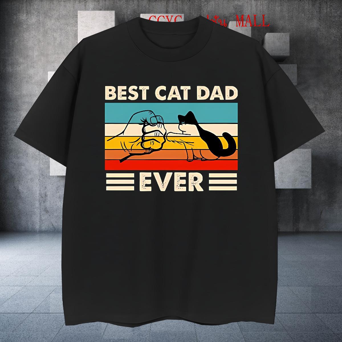 TOP Quality Men Tshirts 230g Pure Cotton Beach cat Oversized 3XL 4XL Short Sleeve O-Neck Custom T-Shirts for Men Tees Shirts