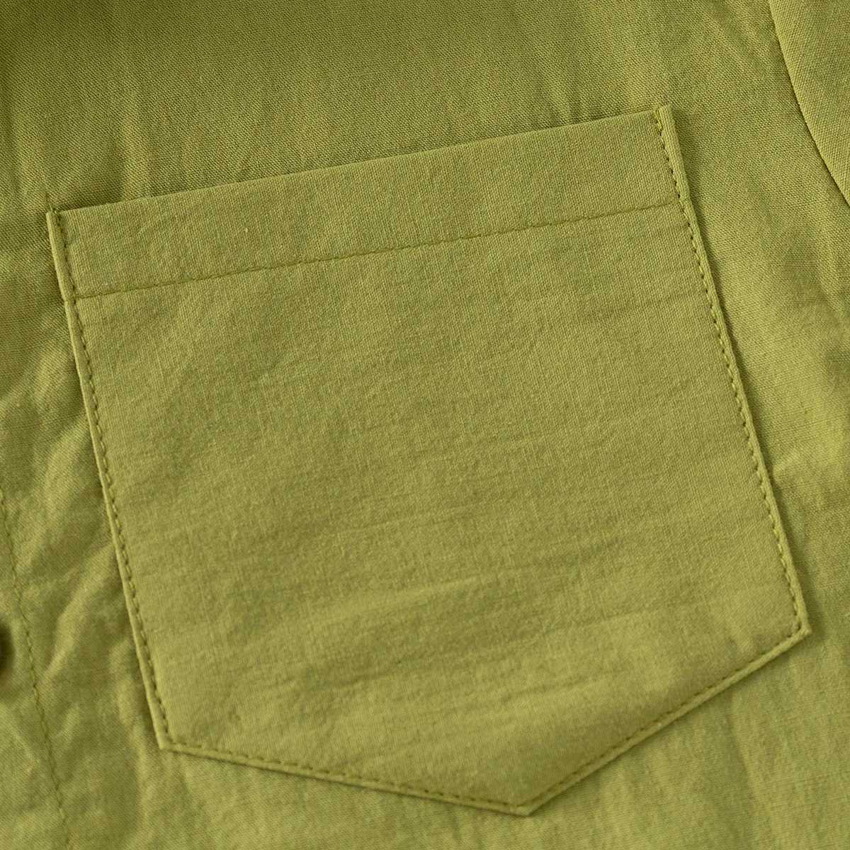 Solid color boys shirt long sleeved toddler top with pockets for childrens clothingW240729