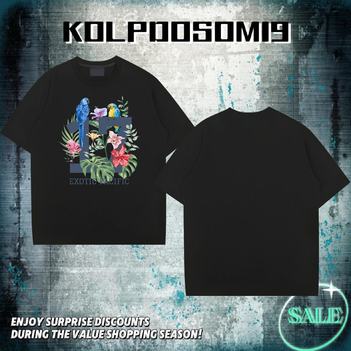 Cool Design Men Tees 100% Cotton 230g Hip Hop bird DIY Anime Round Neck Short Sleeve New Arrival Men T Shirts Tees Shirts