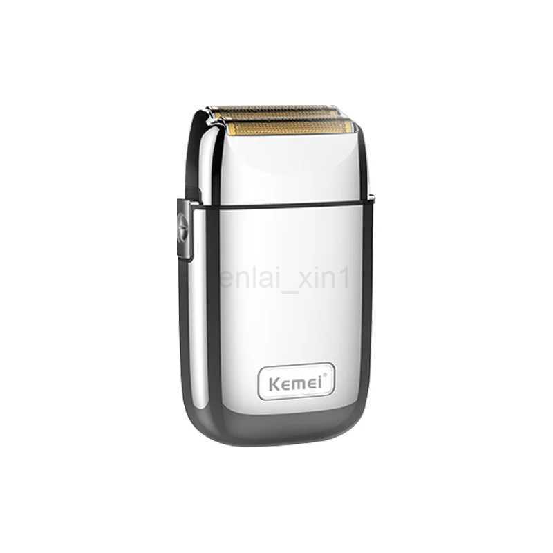 Kemei KM-TX1 Factory direct full metal electric shaver reciprocating double head USB charging mens shaverY240729