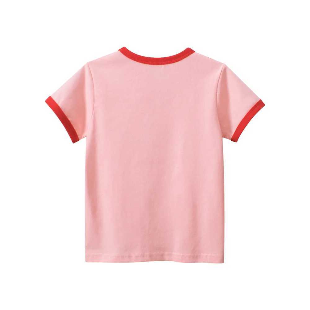 T-shirts 1-9T Summer Toddler Girls T Shirt Kid Cotton Short Sleeve Tshirt Casual Baby Clothing Cute Sweet Basic Top OutfitL24729