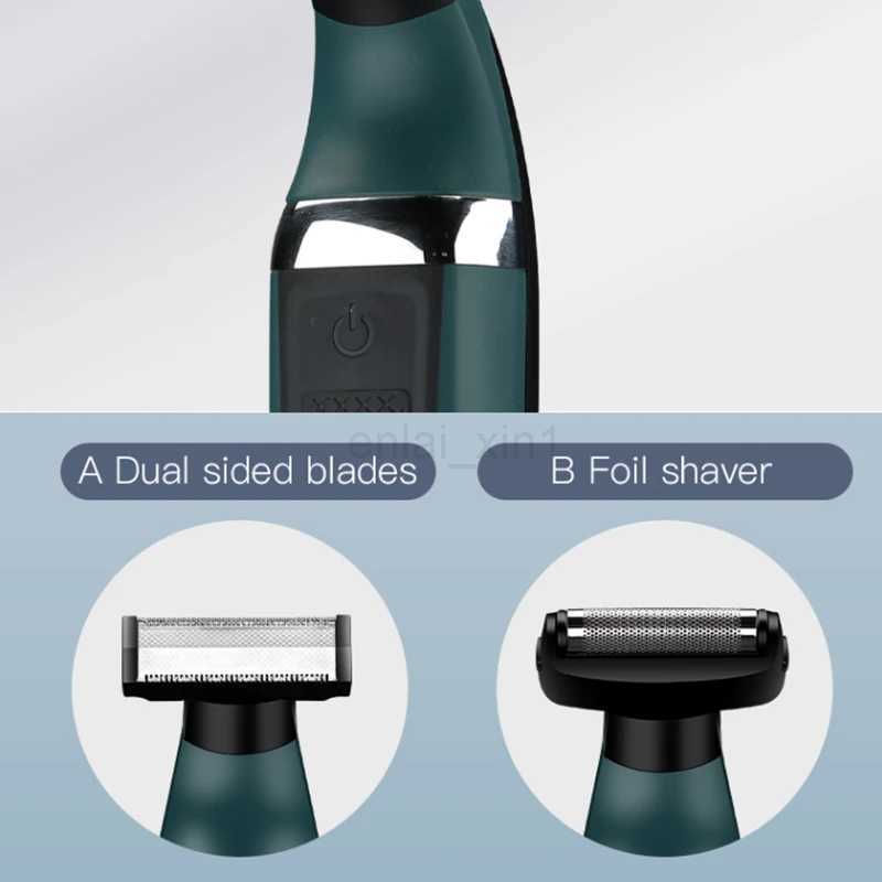 2in1 One Blade Professional Electric Shaver For Men Wet Dry Use Beard Trimmer Rechargeable Electric Razor For Men Body ShavingY240729
