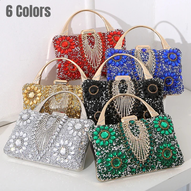 Choice Rhinestone Beaded Clutch Evening Bag Women Wedding Party Purse Banquet European Exquisite Bridal para 240729