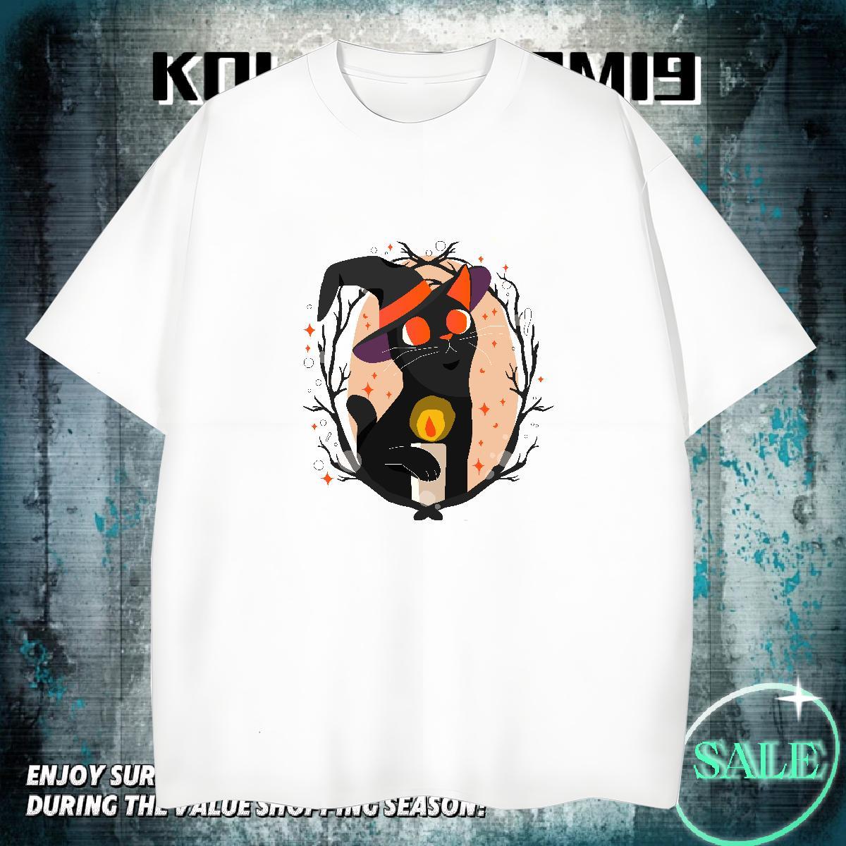 High Quality Men Clothes T-Shirt 100% Cotton 230g Spring Summer cat Oversized 3XL 4XL Breathable Short Sleeve Classic Casual T-Shirts Clothings