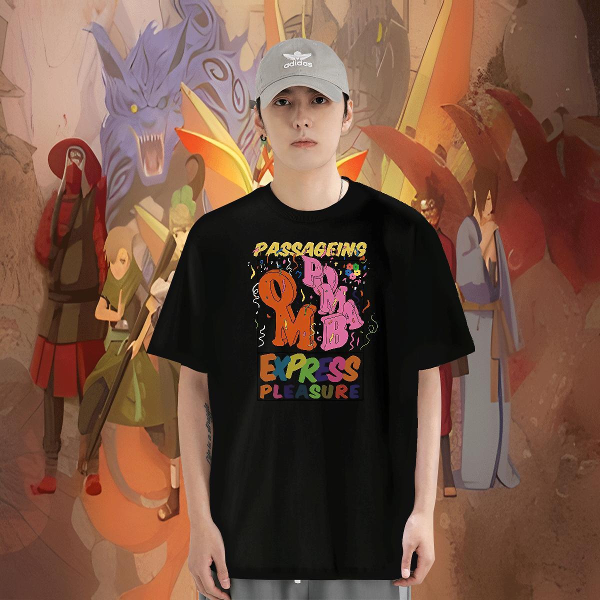 Cool Couples T Shirts 100% Cotton 230g Anime Printing Street letter Custom Printed Breathable Short Sleeve Free Shipping Men T Shirts Tees