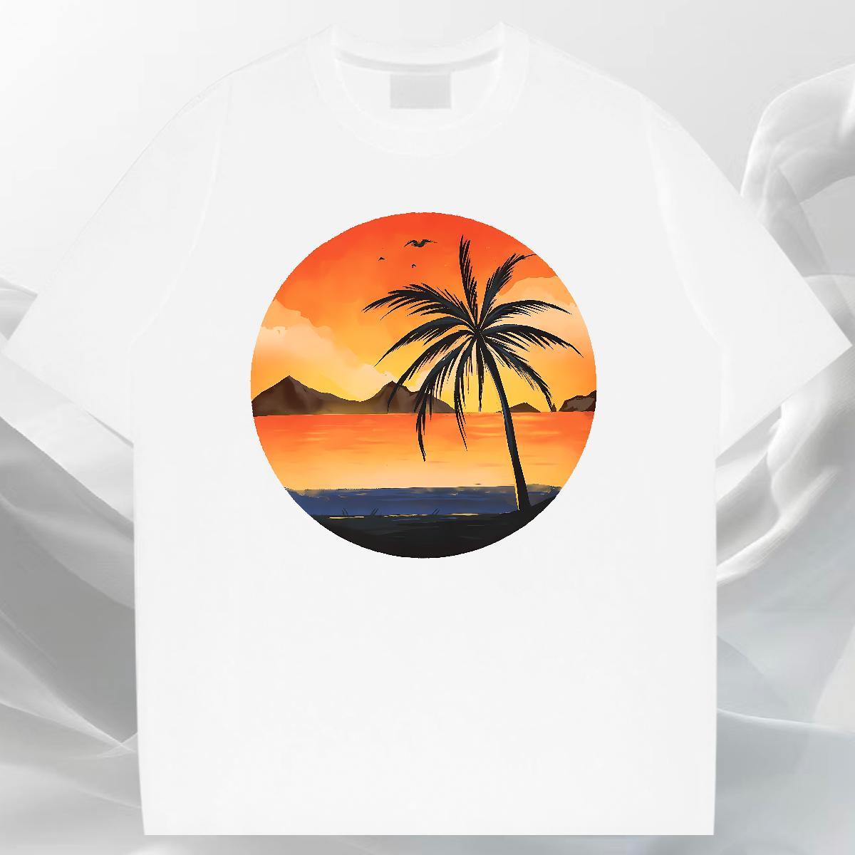 High Quality Men Tops Tees 230g 100% Cotton Hip Hop tree DIY Anime Breathable Short Sleeve Fashion Casual T Shirt For Man Tops Shirt