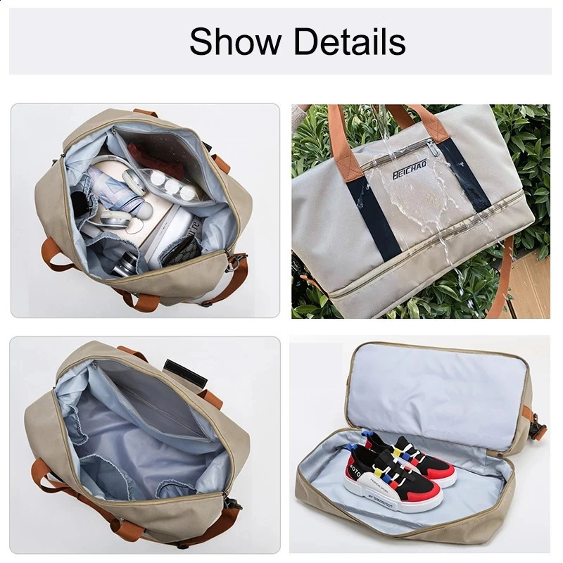 MARKROYAL Fashion Travel Bags For Women Large Capacity Mens Sports bag Waterproof Female Messenger Bag Dry And Wet Drop 240729