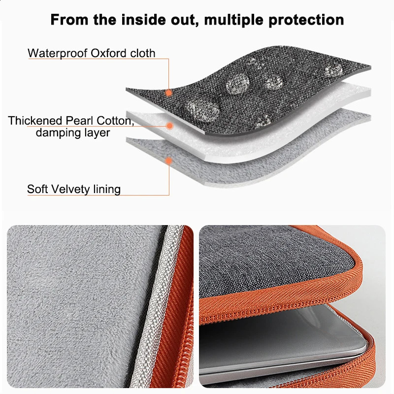 Laptop Case 13 14 15 15.6-inch Laptop Case Suitable for Macbook Shockproof Computer briefcase Travel Business Mens Case 240903