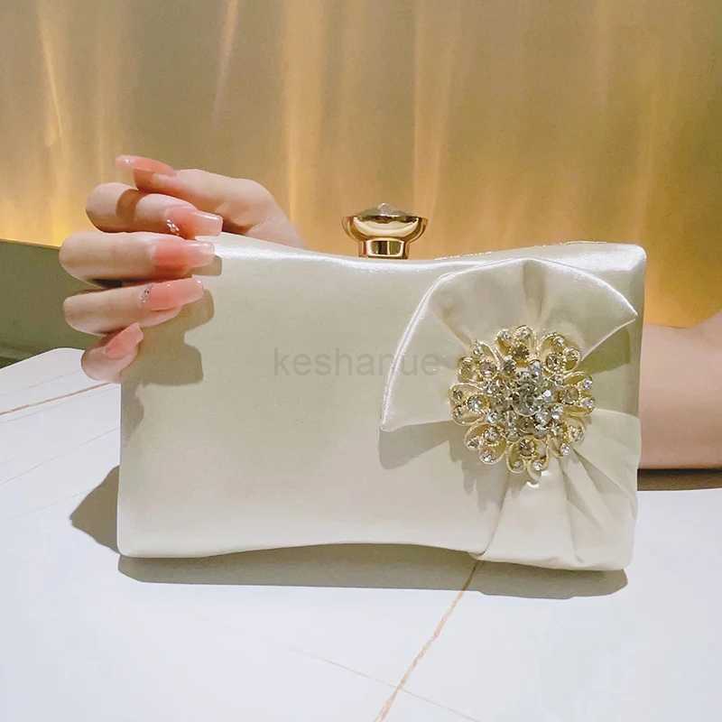 Elegant Rhinestone Decor Evening Bag Classic Formal Dinner Handbag Womens Stylish Clutch Purse For Party Wedding PromXJ240729