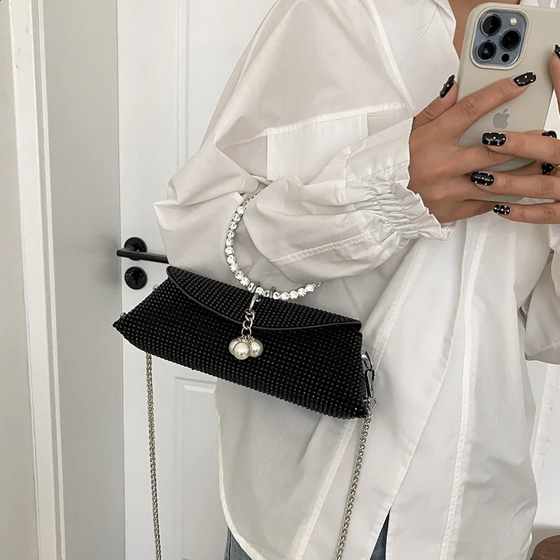 Diamond Handbags For Women Wedding Party Handle Bag Bling Rhinestone Prom Bridal Sparkly Evening Clutch Square Bags Tote 240729