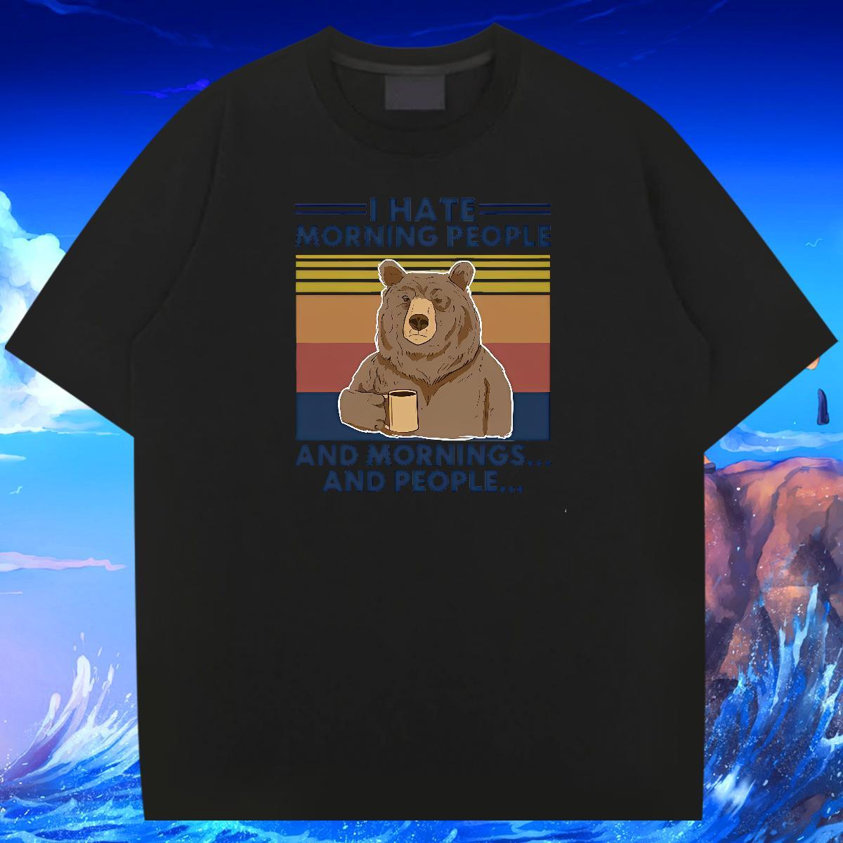Cool Design Men Tees 230g Cotton Street bear Custom Anime Short Sleeve Soft Fashion Designer Men T Shirts Tee Shirt