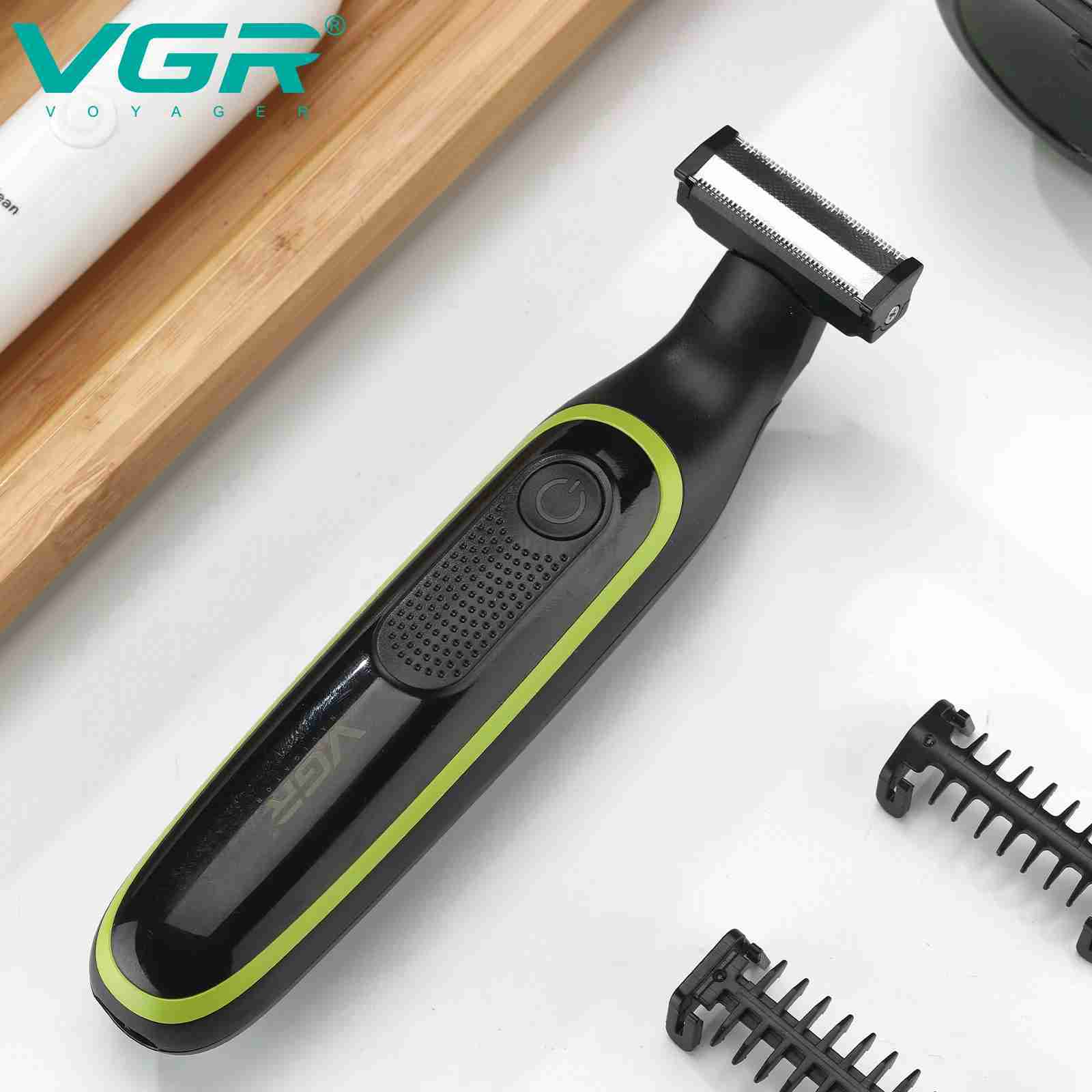 VGR Shaver Waterproof Hair Trimmer Body Shaving Machine Face Razor Rechargeable Beard Trimmer Electric Shaver for Men V-017Y240729