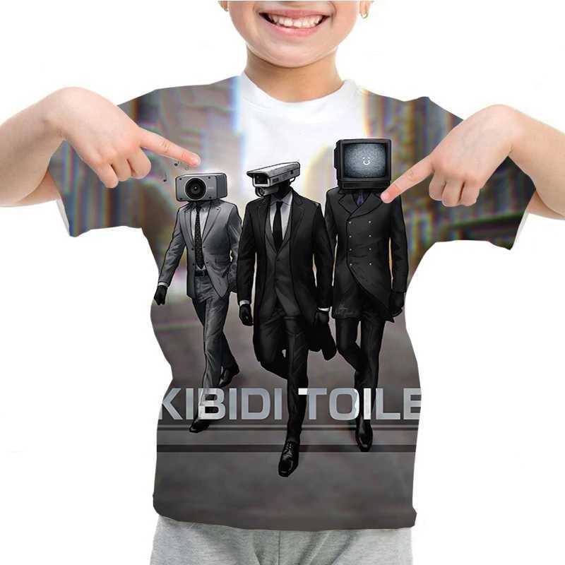 T-shirts Kids Summer T Shirt Skibidi Toilet T-shirts Girls O-neck Short Sleeve Boys Cartoon Casual Tshirt Camiseta Childrens ClothingL24729